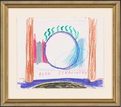Étude pour la scène, dessin pour *Le Rossignol* (Ivor Stravinsky)