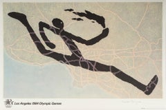 Hand-Signed 1984 Los Angeles Olympics Poster