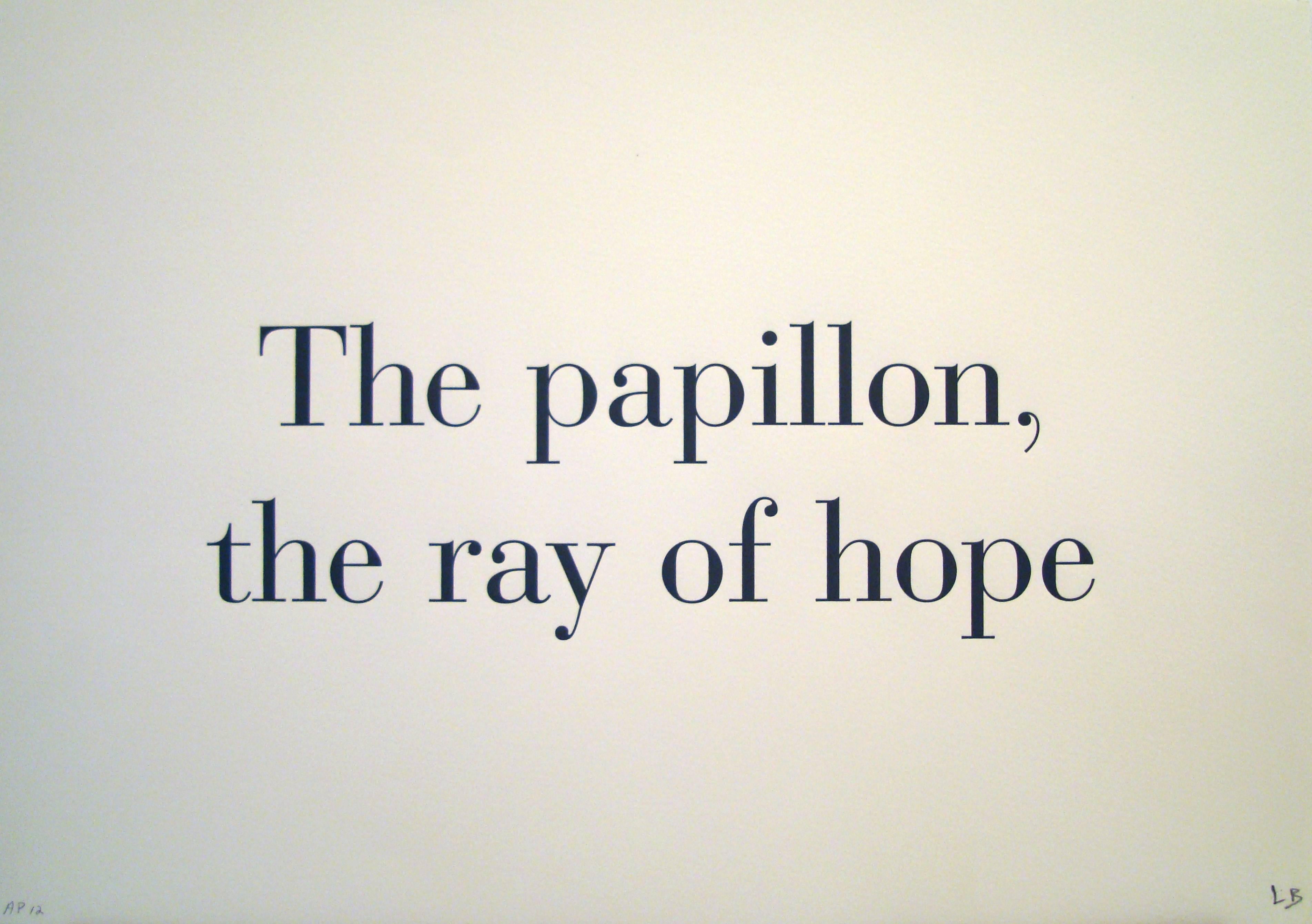 Louise Bourgeois Abstract Print - The papillon, the ray of hope