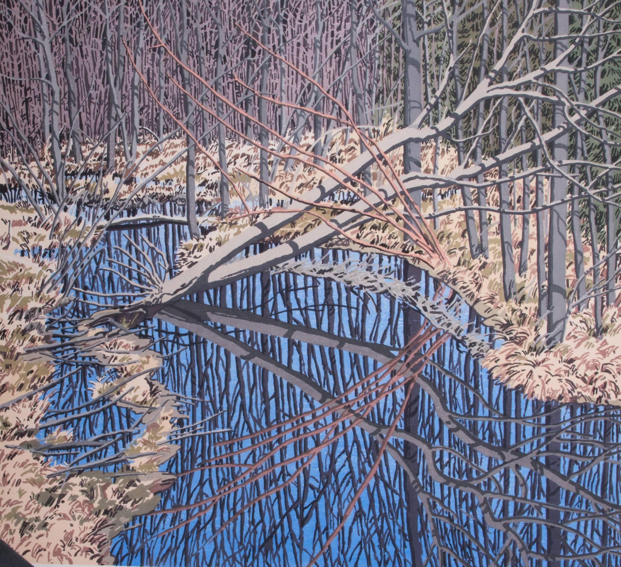 Neil Welliver Landscape Print - Sky in Cora's Marsh