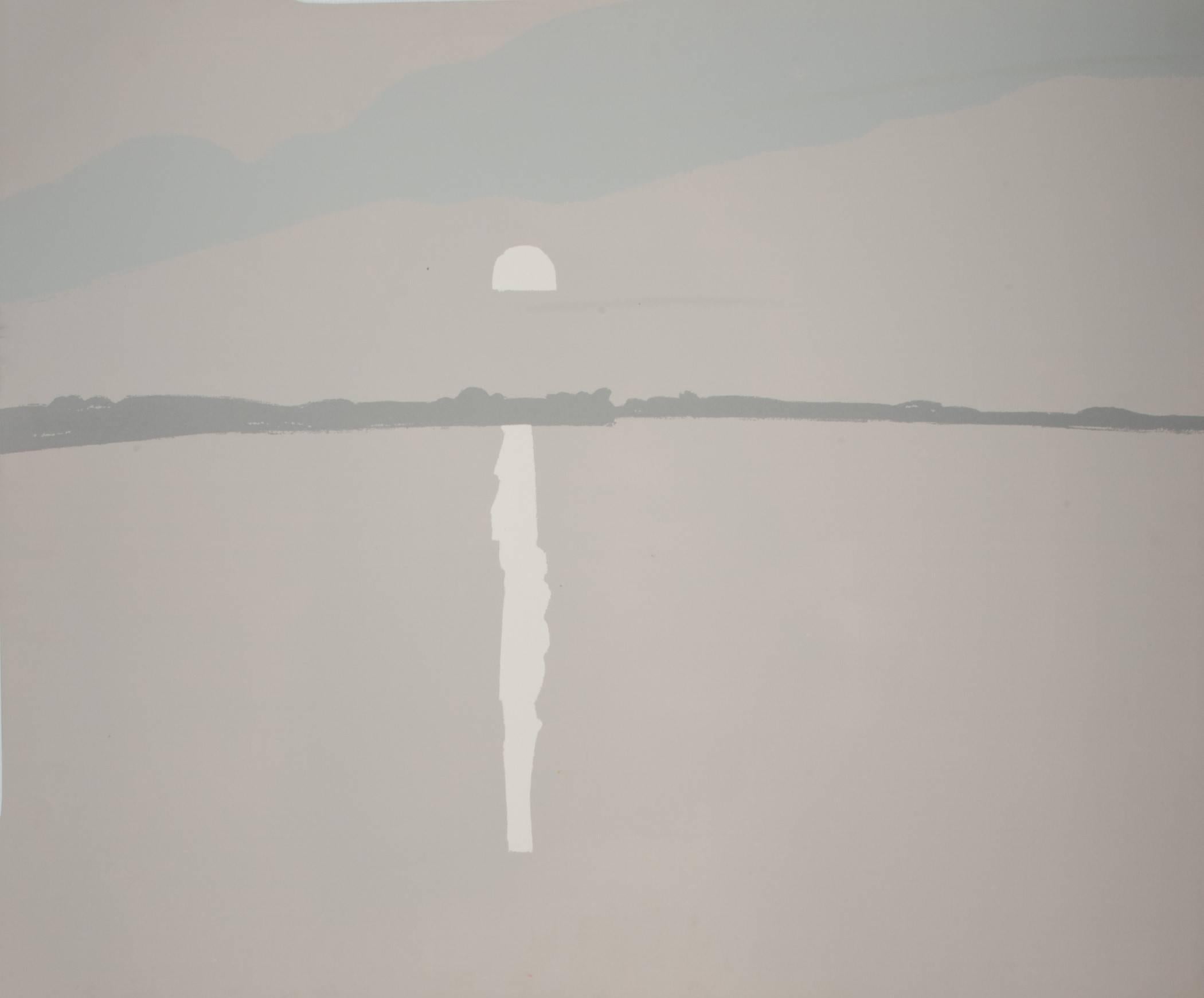 Alex Katz Landscape Print - Sunset: Lake Wesserunset II