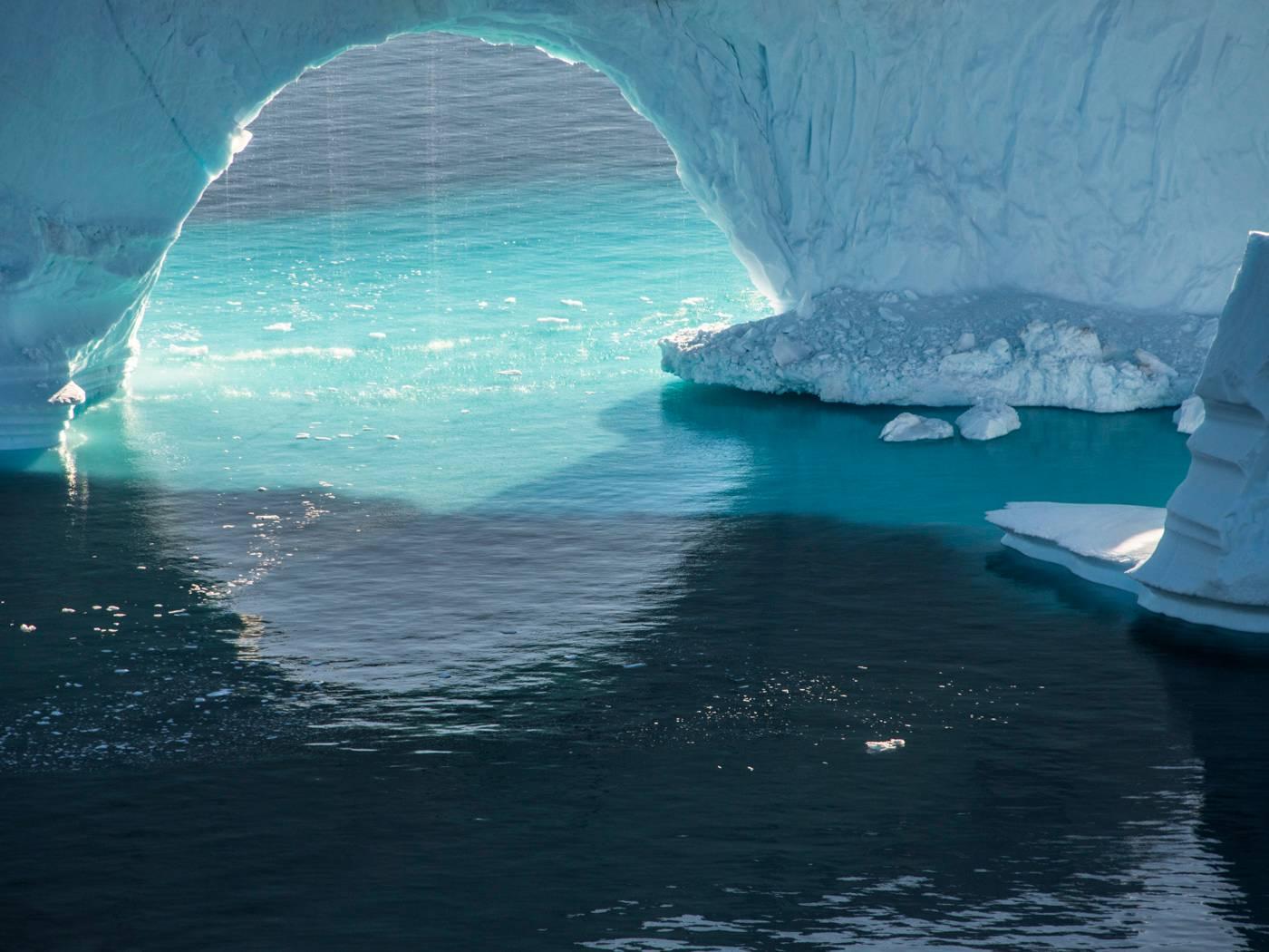 Diane Tuft Color Photograph - Broken Arches, Disko Bay, Greenland