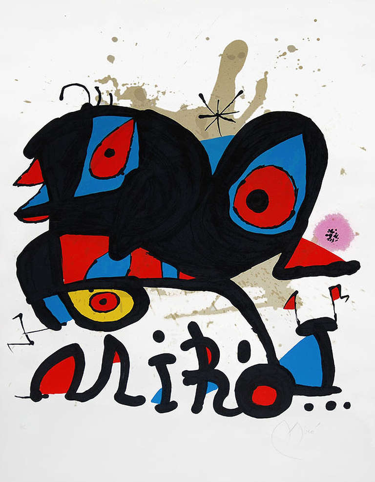 Affiche pour l'exposition 'Miró' Louisiana, Humlebaek - Print by Joan Miró