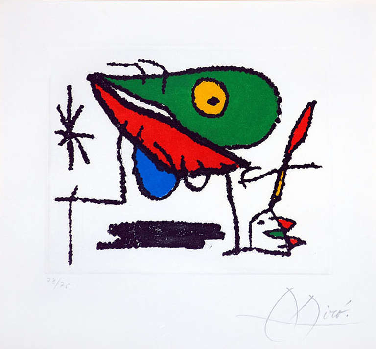 El Sobreviviente Visita Los Pájaros I (The Survivor Visits the Birds I) - Print by Joan Miró