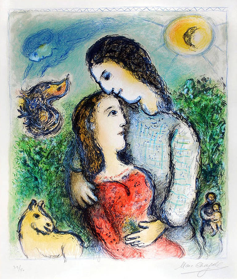 Les Adolescents, 1975 - Print by Marc Chagall