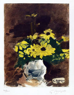 Vase de Fleurs Jaunes (Vase of Yellow Flowers), 1960