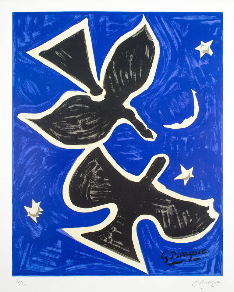 Deux Oiseaux (Richesse de la France), 1961 - Print by Georges Braque