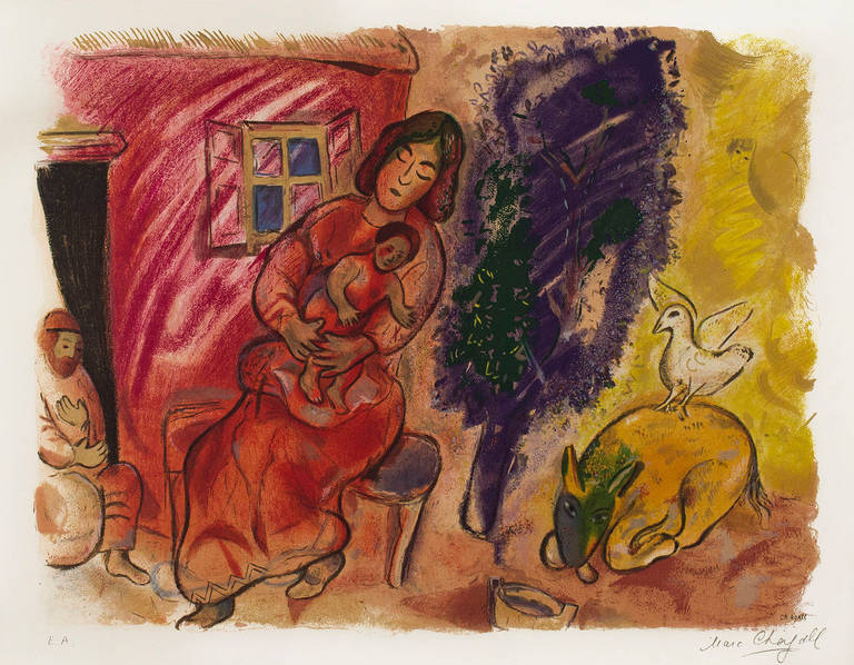 Maternite (Maternity), 1954 - Print by Marc Chagall