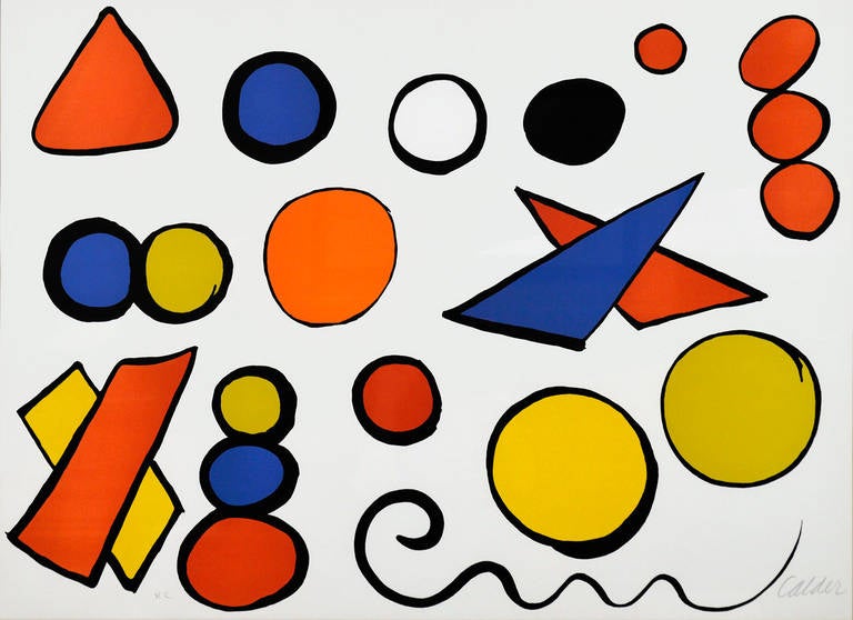 Alphabet et serpant (Alphabet and serpent), 1968 - Print by Alexander Calder