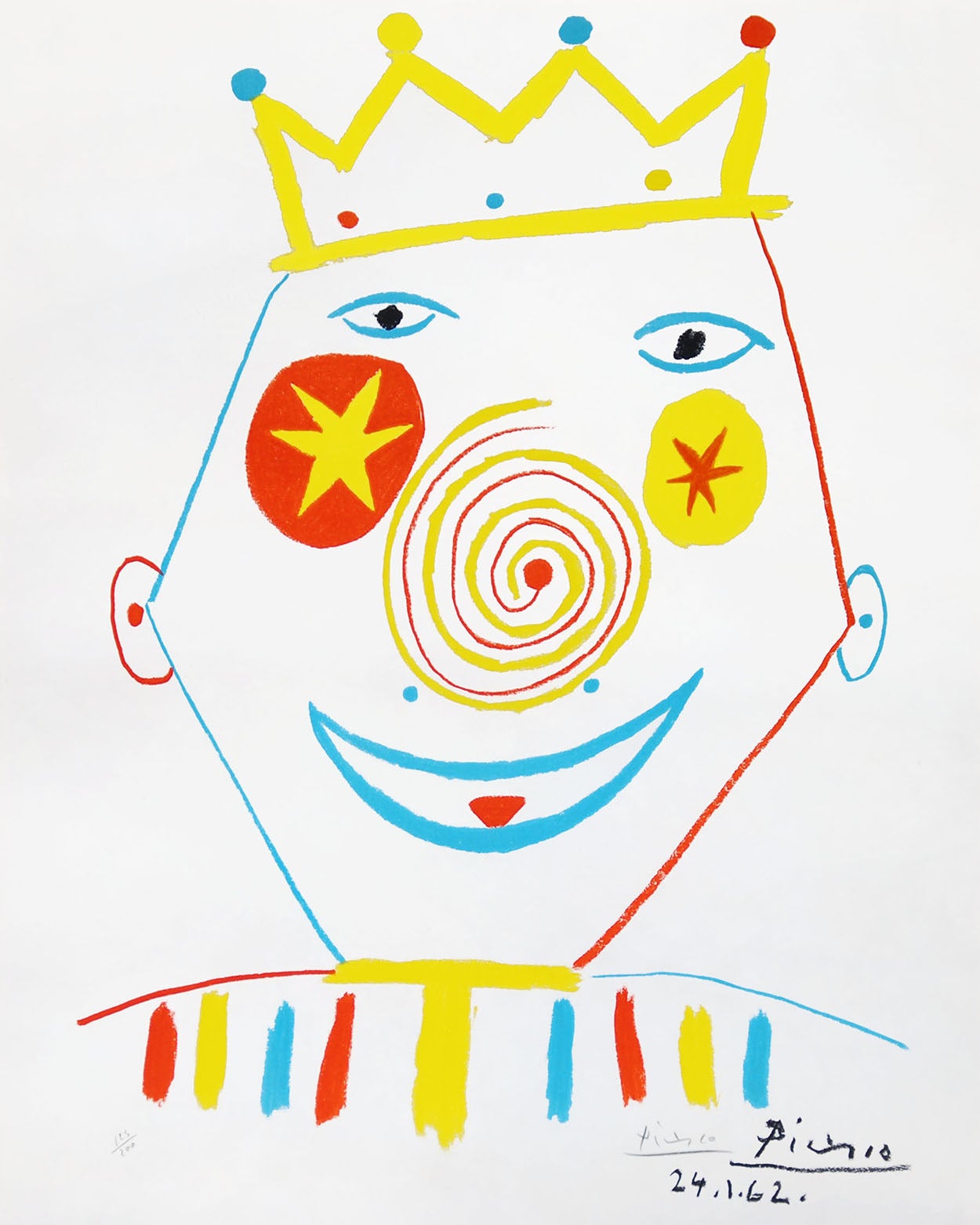 Figurative Print Pablo Picasso - Le Clown (Le Clown), 1962