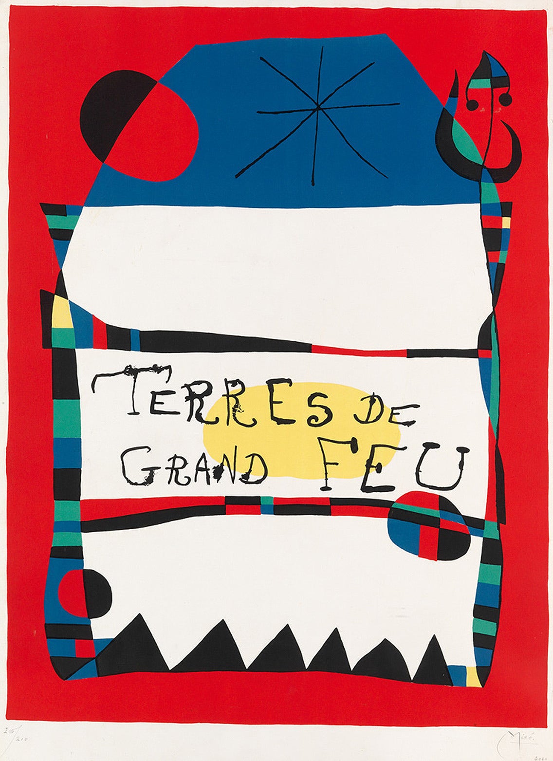 Terres de grand feu, 1956 - Print by Joan Miró