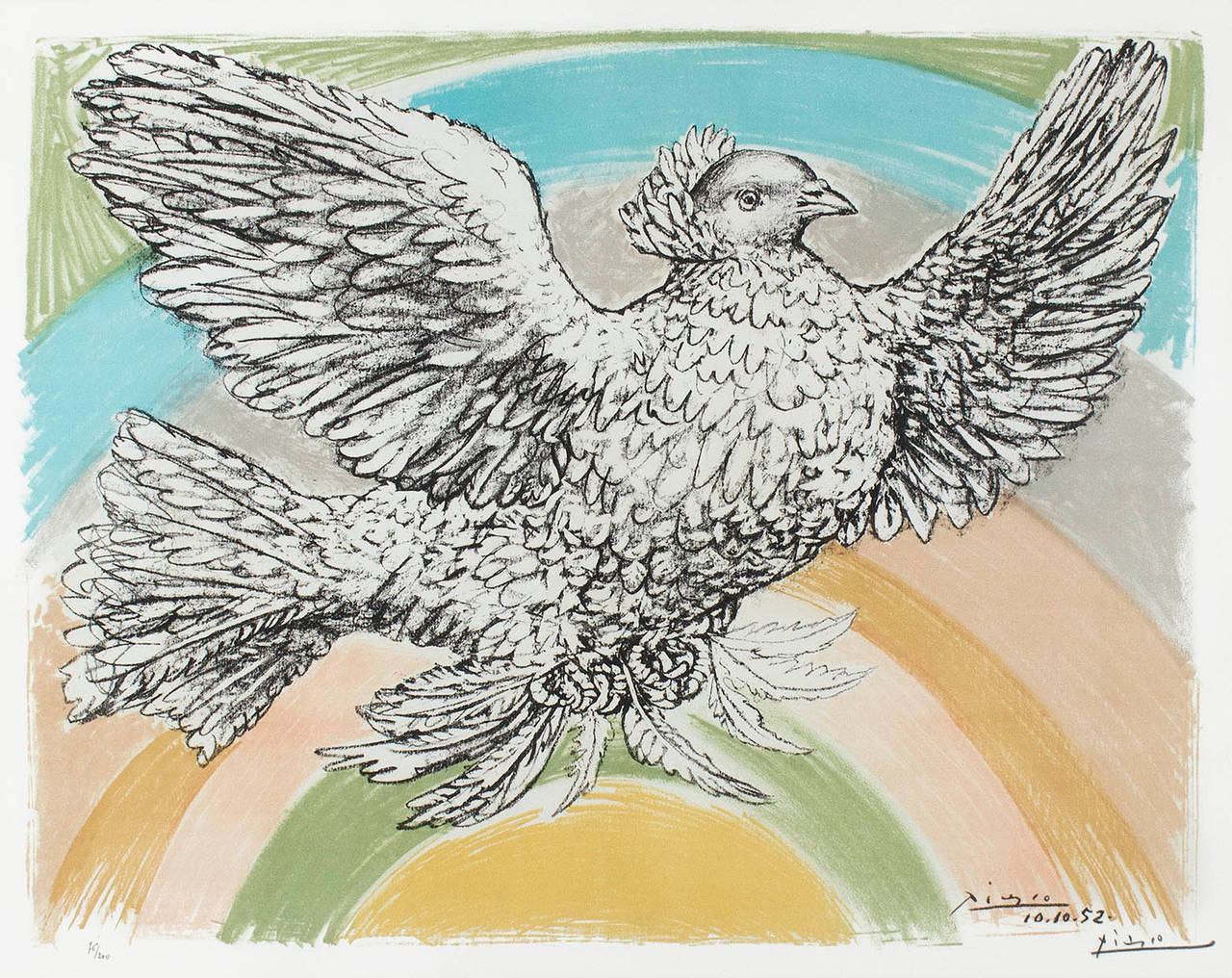 Colombe Volant (Flying Dove), 1952 - Print by Pablo Picasso