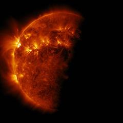 Eclipse of the Sun by Earth, Solar Dynamics Observatory, April 2, 2011