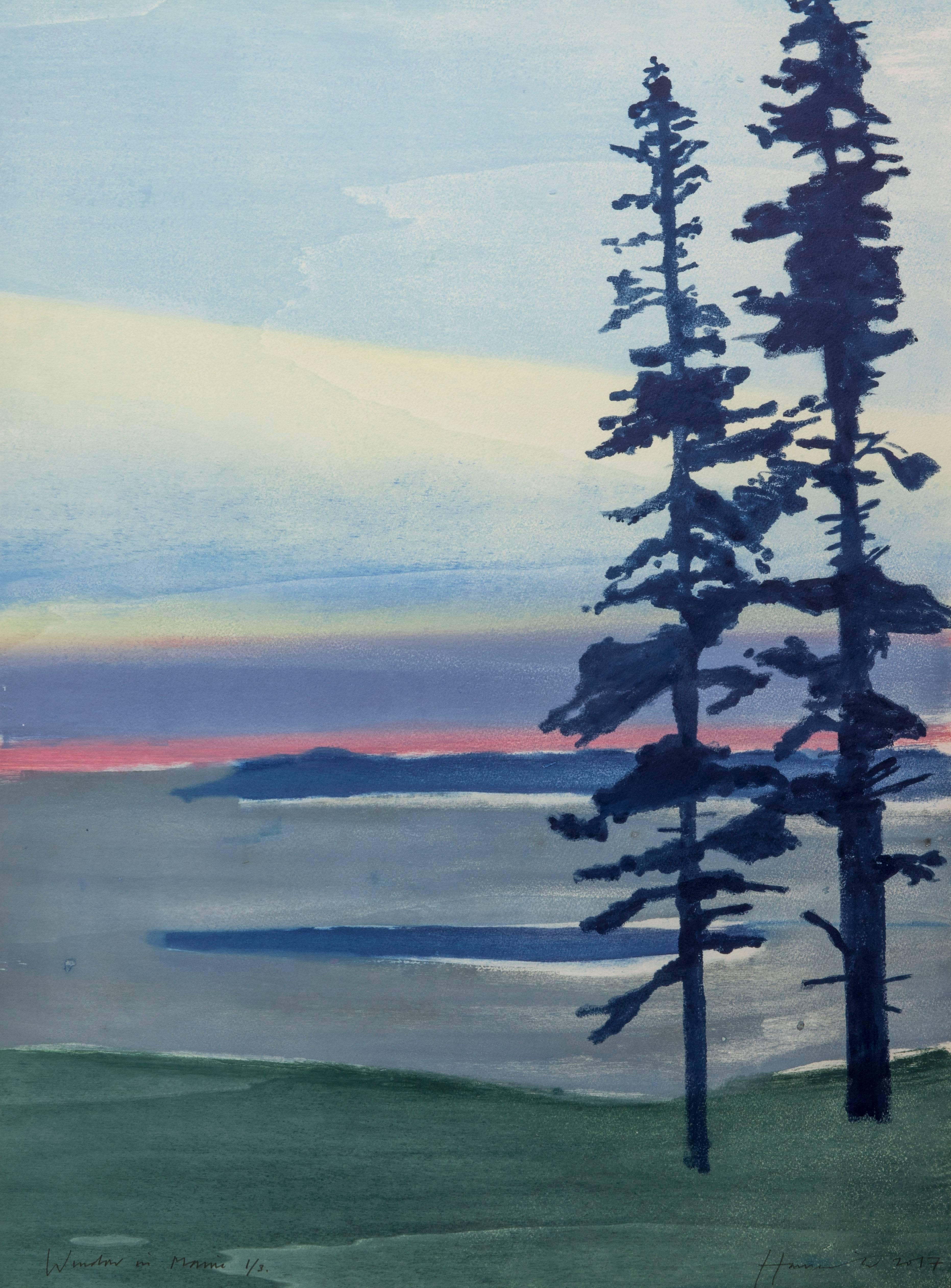 Tom Hammick Landscape Print - Window in Maine