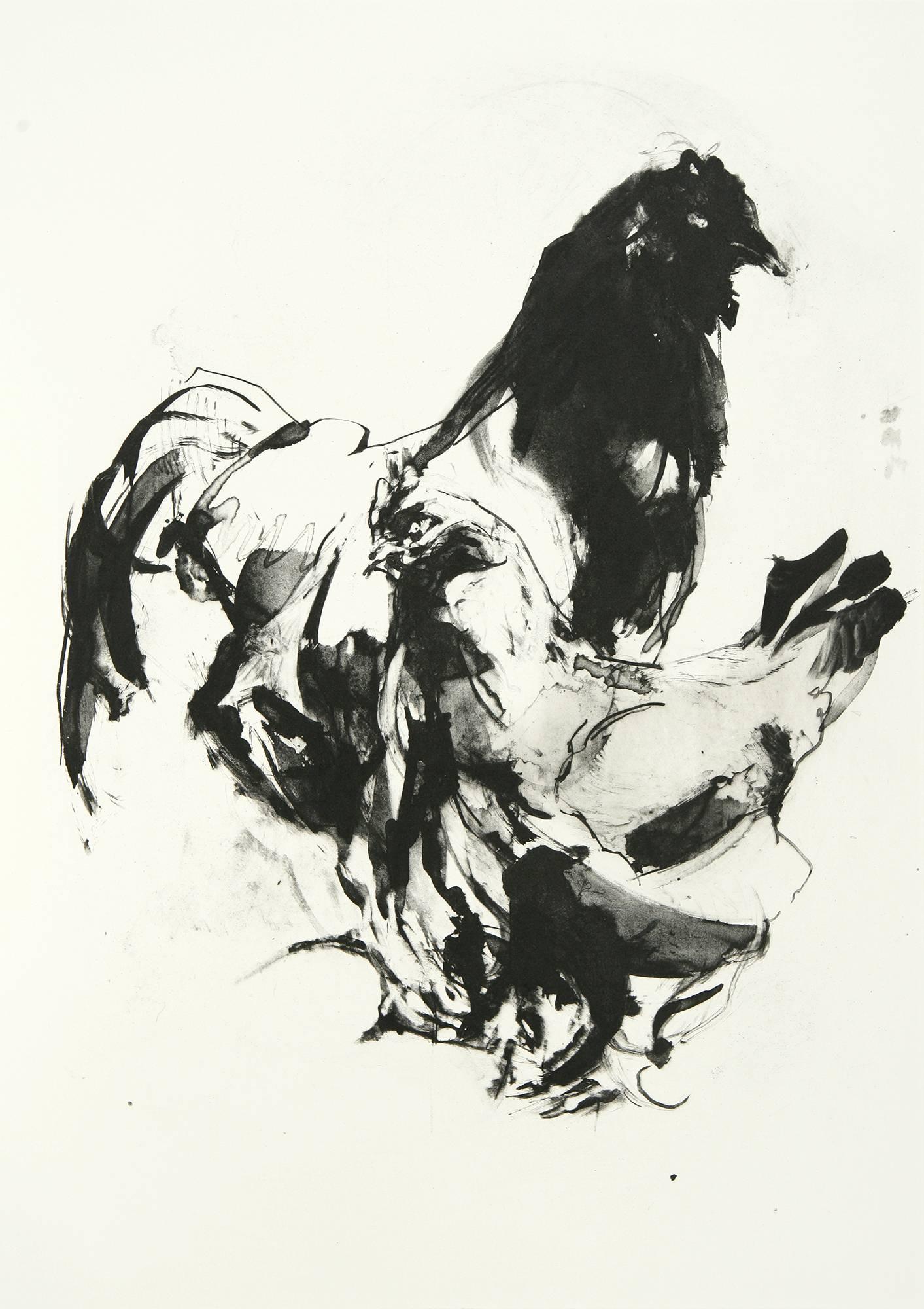 Nicola Hicks Animal Print - Cock & Hen
