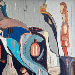 Cómo vuela el tiempo - Pintura acrílica sobre lienzo, Abstracto, 30in x 40in