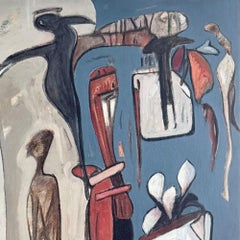 Across The Garden - Acrylic Painting on Canvas, Abstract, 48in x 60in