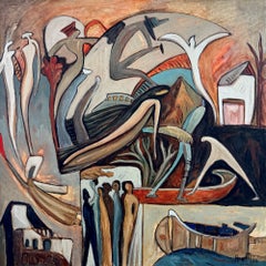 The Way Home - Acrylic Painting on Canvas, Abstract, 36in x 36in