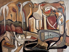 Terra Incognita - Acrylic Painting on Canvas, Abstract, 24in x 30in