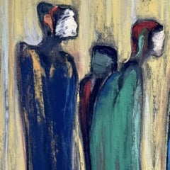Connessione spirituale - Dipinto acrilico su tela, astratto, 24 pollici x 36 pollici