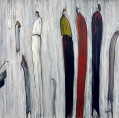 „Vanity“ – Acrylgemälde auf Leinwand, abstrakt, 30 Zoll x 30 Zoll