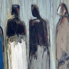Erinnerungen – Acrylgemälde auf Leinwand, abstrakt, 30 Zoll × 30 Zoll