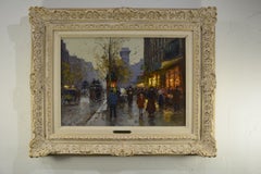 Paris, après un orage. (Sans titre) Vers 1950. Édouard Cortès (1882 ~ 1969)