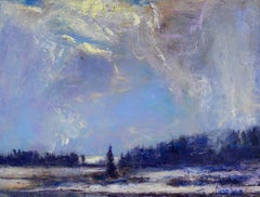 Gordon Brown, oil on panel, "A Patch of Blue", 16 x 19. Colorado