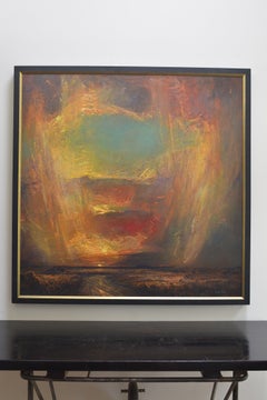 Gordon Brown, oil on panel, "High Desert Drama"
