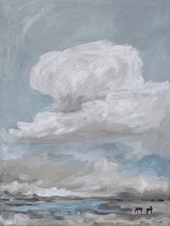 Lavish Skies Original Western Impressionism Landscape Big Sky Country in blues