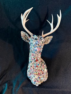 „Prinz des Waldes II“ – Fundstück: Hirsch-Wandskulptur