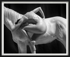 Horse - Nude Woman in acrobatic Pose with Horse, Fine Art Photography