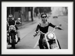 Carrie Otis on Motorcycle, LA 1990 - Limited Edition Fine Art Photography