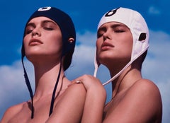 Betty Prado & Renee Simonsen in Swim Caps, Montrouis, Haiti 1983