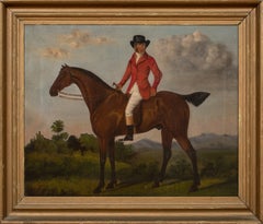 Portrait Of A Gentleman & Horse, Fox Hunting, circa 1800