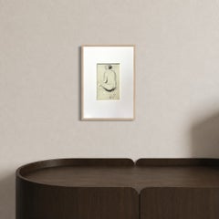 Mid-Century French Charcoal Figure Study of a Seated Nude on Paper, circa 1950