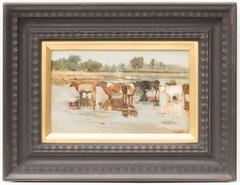 Antique Cows in the Water Meadow