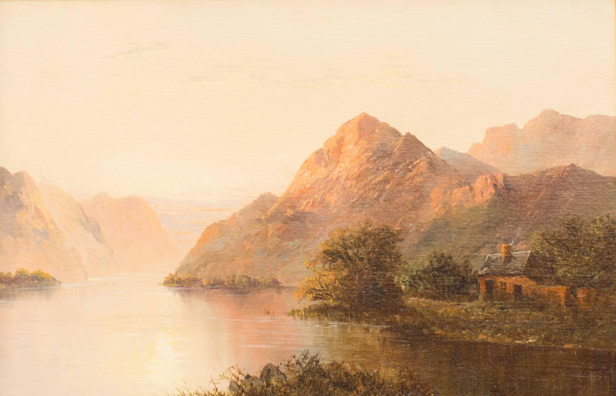 Scottish Landscape - Brown Landscape Painting by Francis E. Jamieson