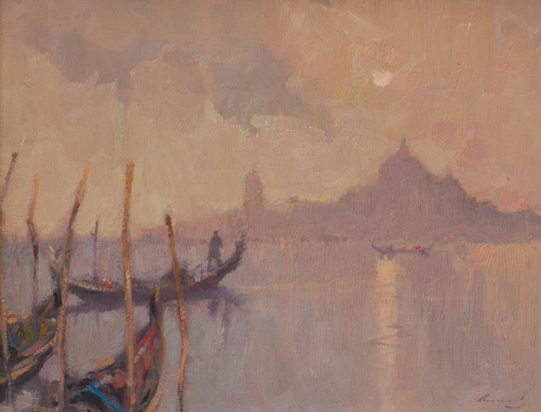 Venice Twilight - Painting by Ken Moroney