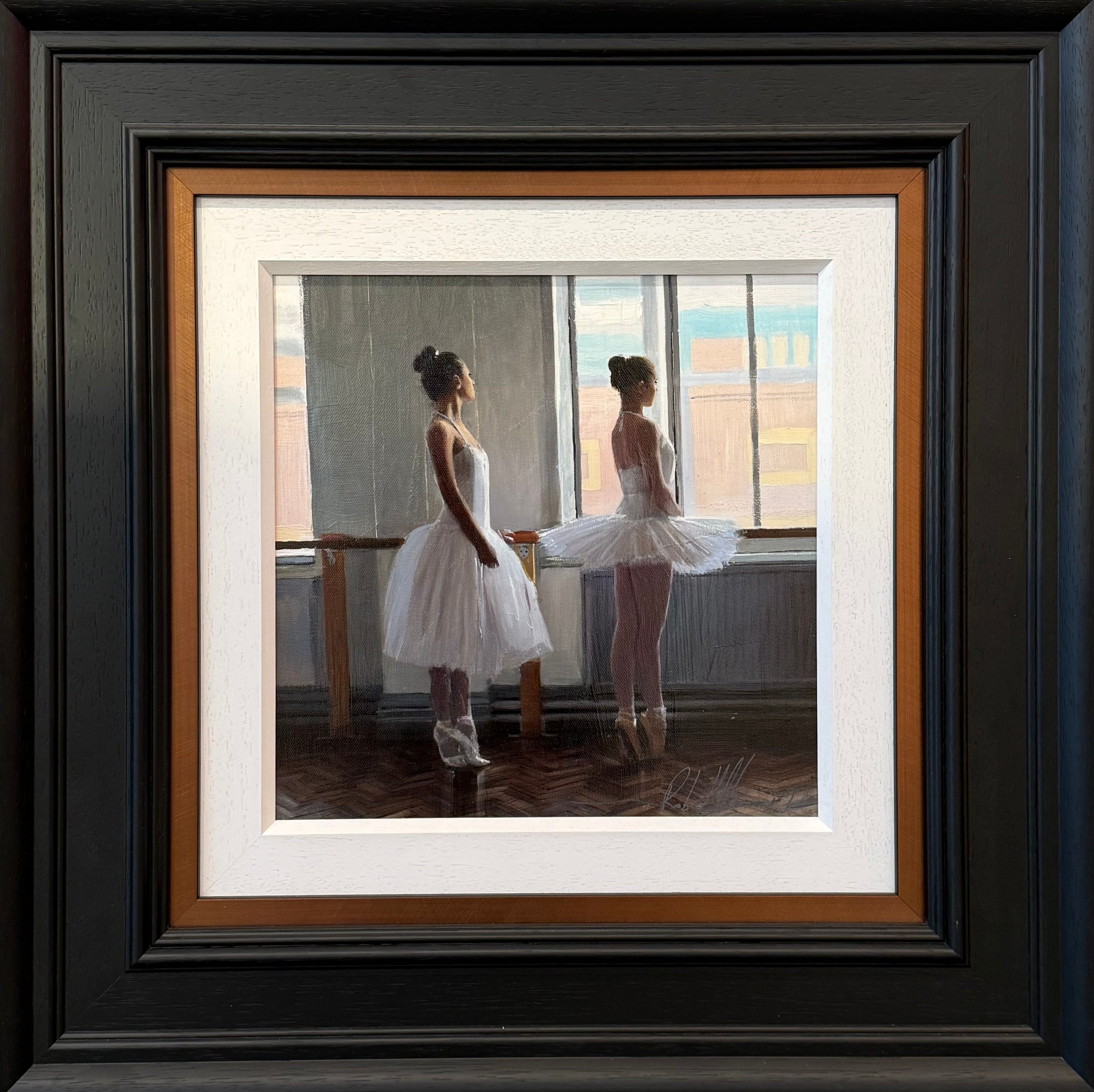 Figurative Painting de Rob Hefferan - La clase