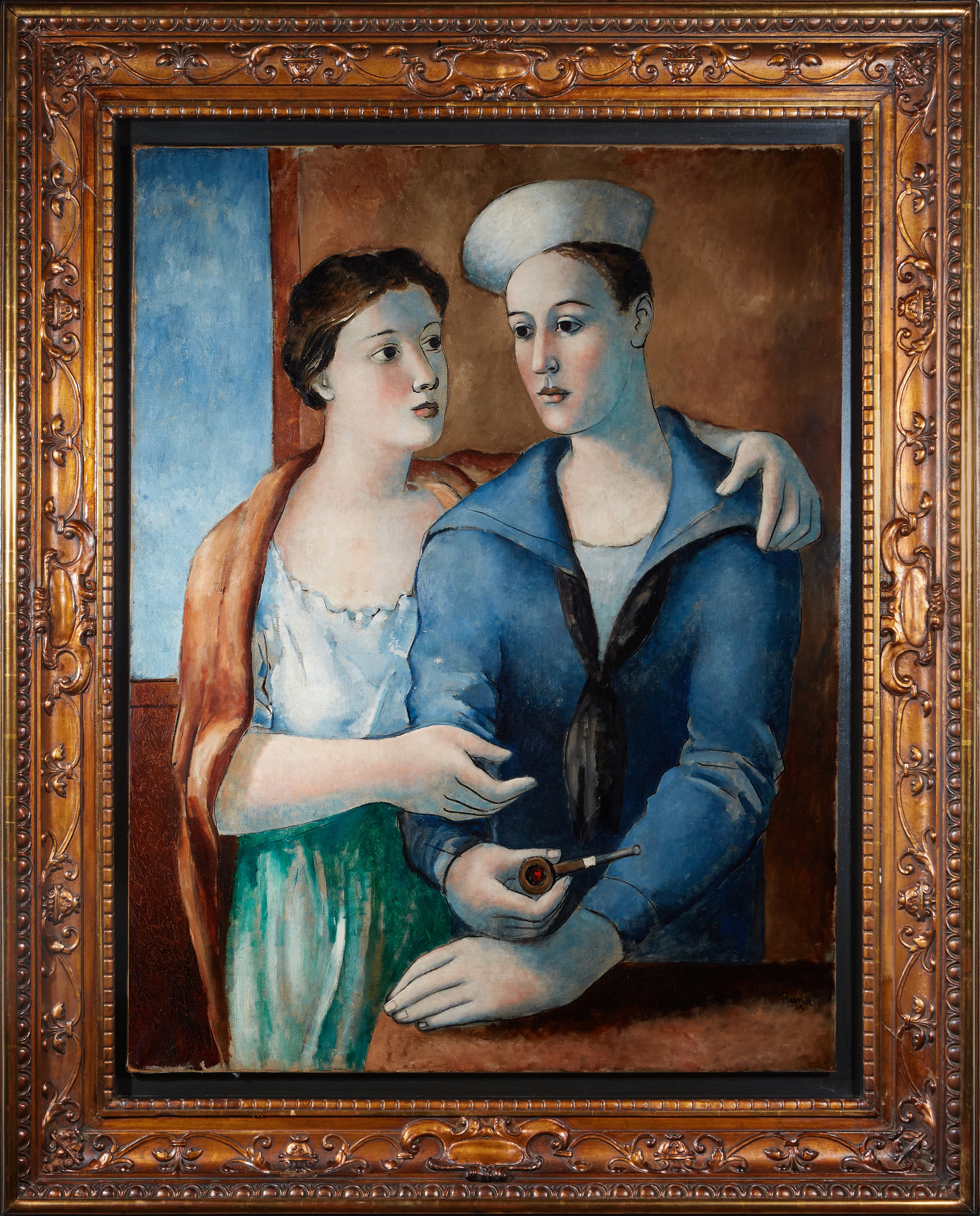 Pere Pruna. The Couple. ca. 1923. Oil on canvas. 116 x 89 cm.