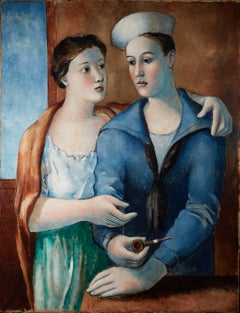 Pere Pruna. La coppia. 1923 circa. Olio su tela. 116 x 89 cm.