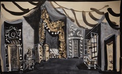 Antoni Clavé. Décor de théâtre de « Pelléas et Mélisande ». 1962. 44,5 x 71 cm.