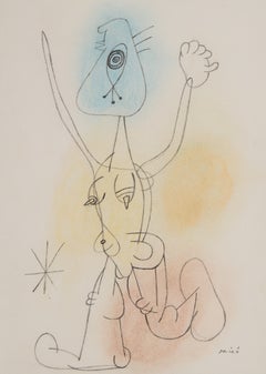 Joan Miró. Untitled. May, 1945. Pastel and pencil on paper. 25.5 x 18.5 cm.