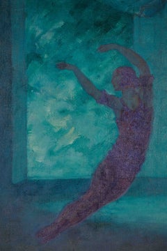 Valentine Hugo. Nijinsky in “Le Spectre de la rose”. 1912. Oil on canvas. 61x38.