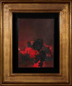 Luis Feito. Composition 225. 1960-1961. Oil and sand on canvas. 33 x 24 cm.