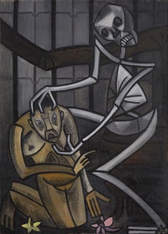 Anna Mihailovna Zherebtsova. L’Asphyxie. 1910. Oil on canvas. 145.5 x 103 cm.