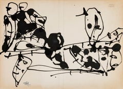 Antonio Saura. Sin título. 1972. Tinta sobre papel. 23 x 32 cm