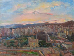 Ángeles Santos Torroella. Barcelona sunset. ca. 1960. Oil on canvas. 90 × 116 cm