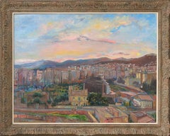 Ángeles Santos Torroella. Barcelona sunset. ca. 1960. Oil on canvas. 90 × 116 cm